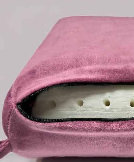 Heritage Pink TicTac2Go cover unzipped showing the perforated foam core