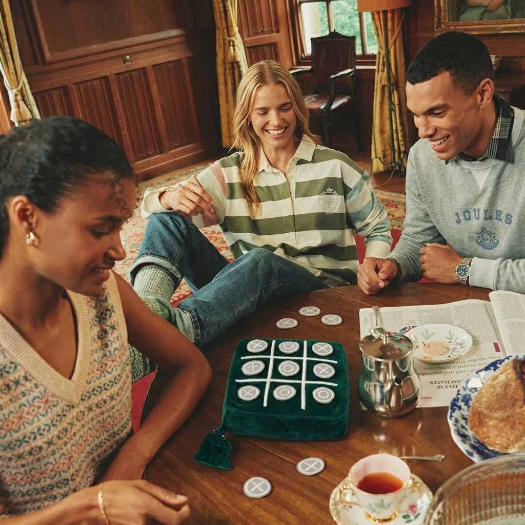 Friends playing tic-tac-toe on the pillow